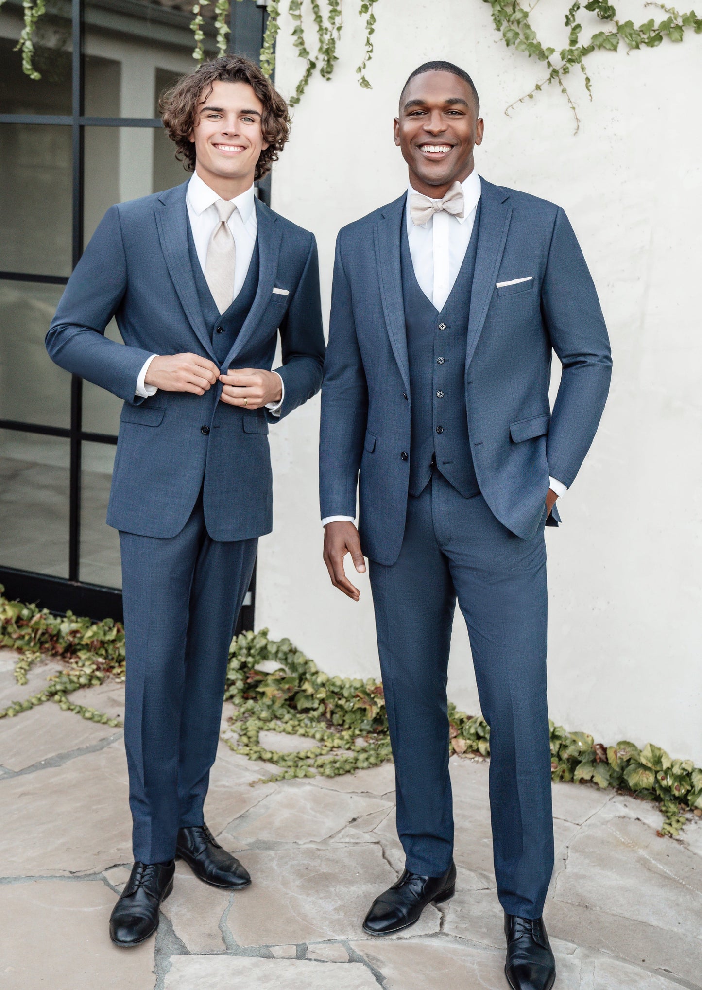 Ridge Denim Blue Suit by Allure Men