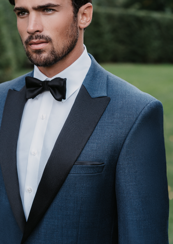 Ridge Denim Blue Tuxedo by Allure Men