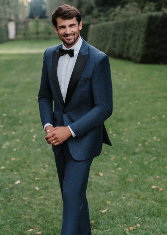 Allure Men Denim Blue Tuxedo – Geno's Formal Affair